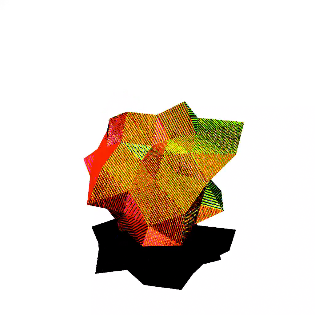 RGB Noise Sphere — デジタルアート