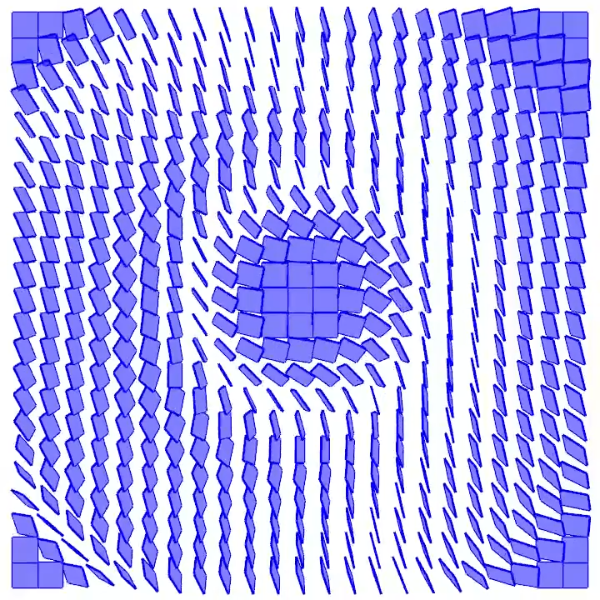 Blue panel spinning.