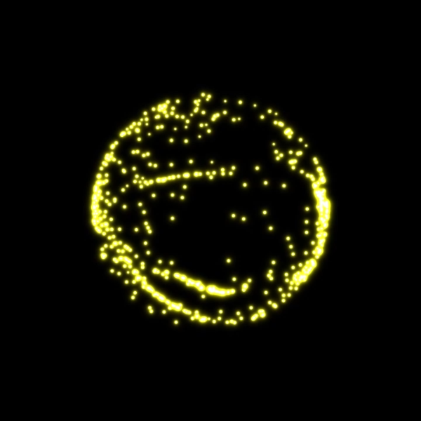 Rotating orbs.