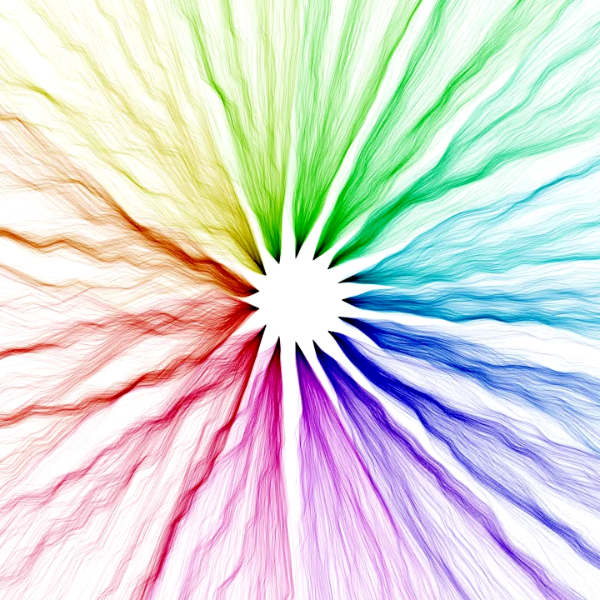 Radial colors.